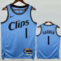 2024-25 Clippers HARDEN #1 Blue City Edition Top Quality Hot Pressing NBA Jersey