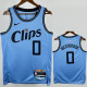 2024-25 Clippers WESTBROOK #0 Blue City Edition Top Quality Hot Pressing NBA Jersey