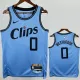 2024-25 Clippers WESTBROOK #0 Blue City Edition Top Quality Hot Pressing NBA Jersey