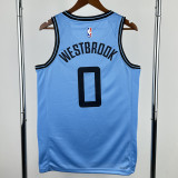 2024-25 Clippers WESTBROOK #0 Blue City Edition Top Quality Hot Pressing NBA Jersey