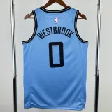 2024-25 Clippers WESTBROOK #0 Blue City Edition Top Quality Hot Pressing NBA Jersey