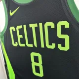 2024-25 CELTICS PORZINGIS #8 Black City Edition Top Quality Hot Pressing NBA Jersey