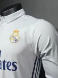 2016-2017 RMA Home Player Version 长袖球员 Long Sleeve Retro Soccer Jersey