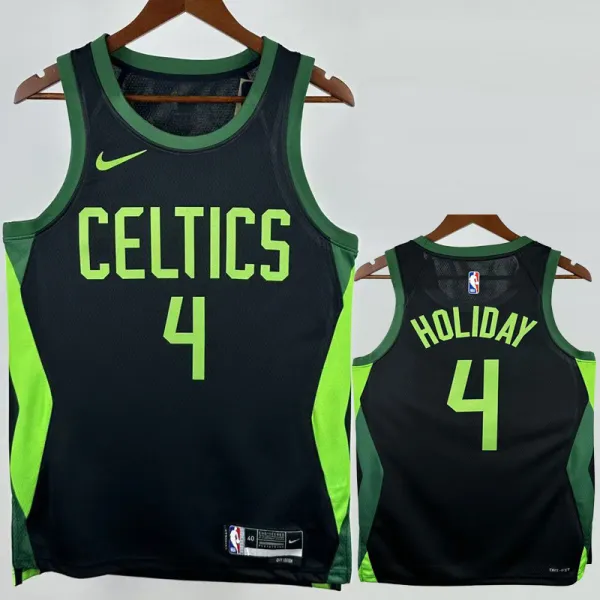 2024-25 CELTICS HOLIDAY #4 Black City Edition Top Quality Hot Pressing NBA Jersey