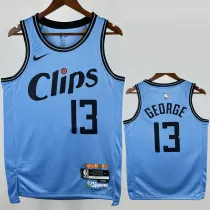 2024-25 Clippers GEORGE #13 Blue City Edition Top Quality Hot Pressing NBA Jersey