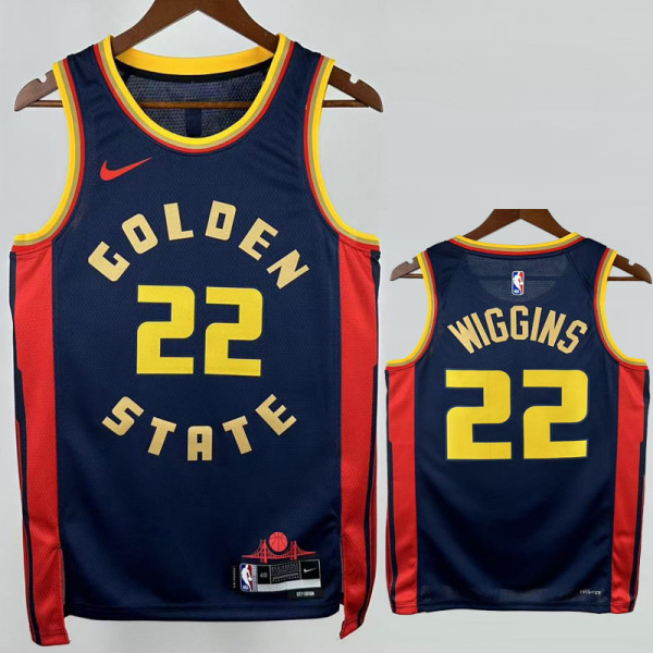 2024-25 WARRIORS WIGGINS #22 Royal blue City Edition Top Quality Hot Pressing NBA Jersey
