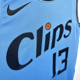 2024-25 Clippers GEORGE #13 Blue City Edition Top Quality Hot Pressing NBA Jersey