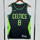 2024-25 CELTICS PORZINGIS #8 Black City Edition Top Quality Hot Pressing NBA Jersey