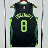 2024-25 CELTICS PORZINGIS #8 Black City Edition Top Quality Hot Pressing NBA Jersey