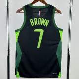 2024-25 CELTICS BROWN #7 Black City Edition Top Quality Hot Pressing NBA Jersey
