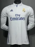 2016-2017 RMA Home Player Version 长袖球员 Long Sleeve Retro Soccer Jersey