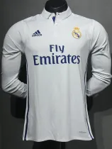 2016-2017 RMA Home Player Version 长袖球员 Long Sleeve Retro Soccer Jersey