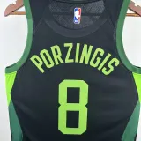 2024-25 CELTICS PORZINGIS #8 Black City Edition Top Quality Hot Pressing NBA Jersey