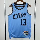 2024-25 Clippers GEORGE #13 Blue City Edition Top Quality Hot Pressing NBA Jersey