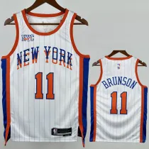 2024-25 KNICKS BRUNSON #11 White City Edition Top Quality Hot Pressing NBA Jersey