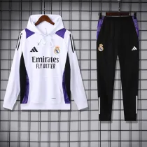 2024-25 RMA White Hoodie Tracksuit (卫衣套装)