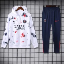 2024-25 PSG White Hoodie Tracksuit (卫衣套装)