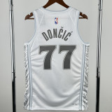 2024-25 Dallas Mavericks DONCIC #77 White City Edition Top Quality Hot Pressing NBA Jersey