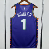 2024-25 SUNS BOOKER #1 Purple City Edition Top Quality Hot Pressing NBA Jersey