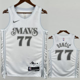 2024-25 Dallas Mavericks DONCIC #77 White City Edition Top Quality Hot Pressing NBA Jersey