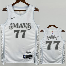2024-25 Dallas Mavericks DONCIC #77 White City Edition Top Quality Hot Pressing NBA Jersey