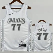 2024-25 Dallas Mavericks DONCIC #77 White City Edition Top Quality Hot Pressing NBA Jersey