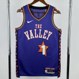2024-25 SUNS BOOKER #1 Purple City Edition Top Quality Hot Pressing NBA Jersey
