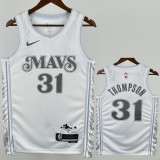 2024-25 Dallas Mavericks THOMPSON #31 White City Edition Top Quality Hot Pressing NBA Jersey
