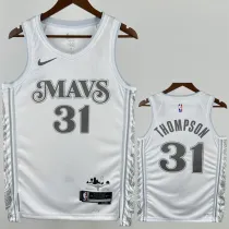 2024-25 Dallas Mavericks THOMPSON #31 White City Edition Top Quality Hot Pressing NBA Jersey
