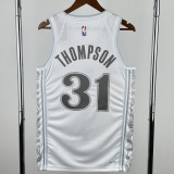 2024-25 Dallas Mavericks THOMPSON #31 White City Edition Top Quality Hot Pressing NBA Jersey