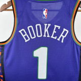 2024-25 SUNS BOOKER #1 Purple City Edition Top Quality Hot Pressing NBA Jersey