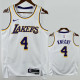 2022-23 Lakers KNECHT #4 White Top Quality Hot Pressing NBA Jersey(圆领)