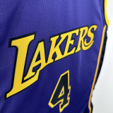 2022-23 LAKERS KNECHT #4 Purple Top Quality Hot Pressing NBA Jersey (Trapeze Edition) 飞人版