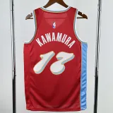 2024-25 Grizzlies KAWAMURA #17 Red City Edition Top Quality Hot Pressing NBA Jersey