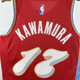 2024-25 Grizzlies KAWAMURA #17 Red City Edition Top Quality Hot Pressing NBA Jersey