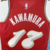 2024-25 Grizzlies KAWAMURA #17 Red City Edition Top Quality Hot Pressing NBA Jersey