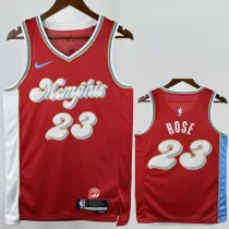2024-25 Grizzlies ROSE #23 Red City Edition Top Quality Hot Pressing NBA Jersey