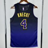 2024-25 LAKERS KNECHT #4 Royal blue City Edition Top Quality Hot Pressing NBA Jersey