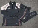 2024-25 RMA Dark gray Half Pull Tracksuit (半拉链)