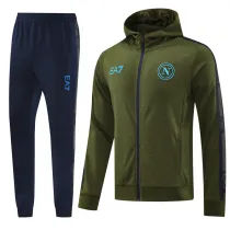 2024-25 Napoli Army green Hoodie Jacket Tracksuit #01