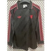 2024-25 Man Utd Black Special Retro Edition Long Sleeve Soccer Jersey (长袖)