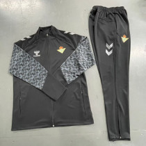 2024-25 Real Betis Black Jacket Tracksuit (Pants Have Pocket)
