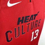 2024-25 HEAT ADEBAYO #13 Red City Edition Top Quality Hot Pressing NBA Jersey (V领）