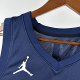 2024-25 Wizards KUZMA #33 Royal Blue Top Quality Hot Pressing NBA Jersey (Trapeze Edition)飞人版