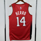 2024-25 HEAT HERRO #14 Red City Edition Top Quality Hot Pressing NBA Jersey (V领）