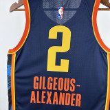 2024-25 OKC Thunder GILGEOUS-ALEXANDER #2 Black City Edition Top Quality Hot Pressing NBA Jersey