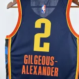 2024-25 OKC Thunder GILGEOUS-ALEXANDER #2 Black City Edition Top Quality Hot Pressing NBA Jersey