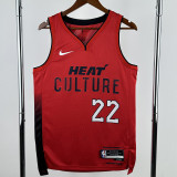2024-25 HEAT BUTLER #22 Red City Edition Top Quality Hot Pressing NBA Jersey (V领）