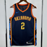 2024-25 OKC Thunder GILGEOUS-ALEXANDER #2 Black City Edition Top Quality Hot Pressing NBA Jersey