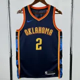 2024-25 OKC Thunder GILGEOUS-ALEXANDER #2 Black City Edition Top Quality Hot Pressing NBA Jersey